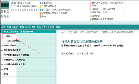 香港证券及期货事务监察委员会（SFC）